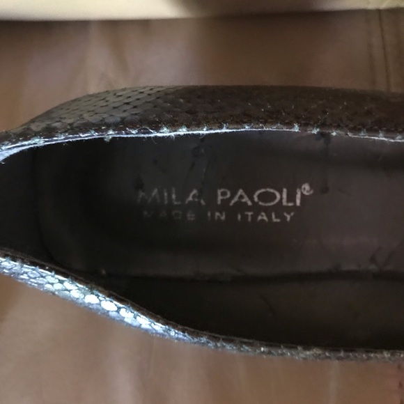 Trendy snakeskin print pumps - Picture 3 of 4